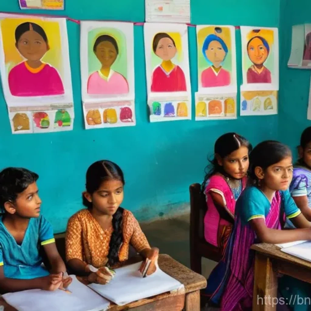 미술교육사 연봉과 복지 비교 - **Prompt:** "A vibrant and cheerful art classroom scene in Bangladesh, bathed in natural light. A ki...