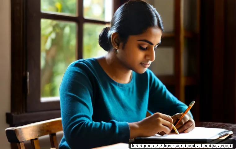 Home 17 미술교육사 시험 합격 전략 - Photorealistic study scene of a focused Bengali adult preparing for an art education certification e...